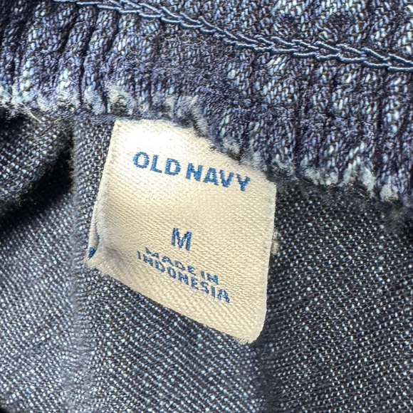 Old Navy Sleeveless Blue Jean Denim Mini Ruffle Hem 100% Cotton Dress Medium - Picture 15 of 16